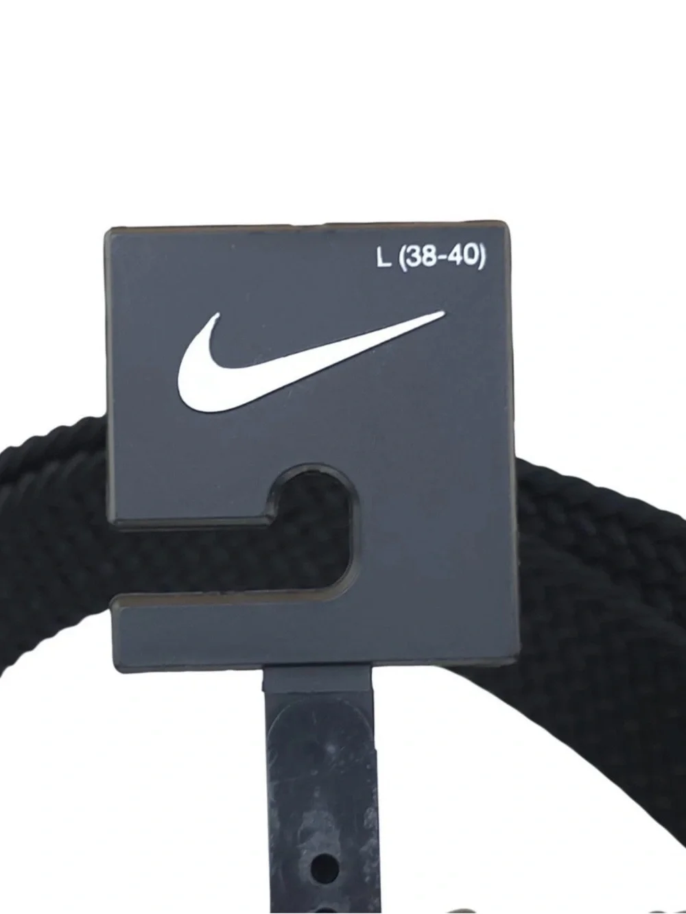 Nike Men’s Black Woven Belt with Matte Buckle